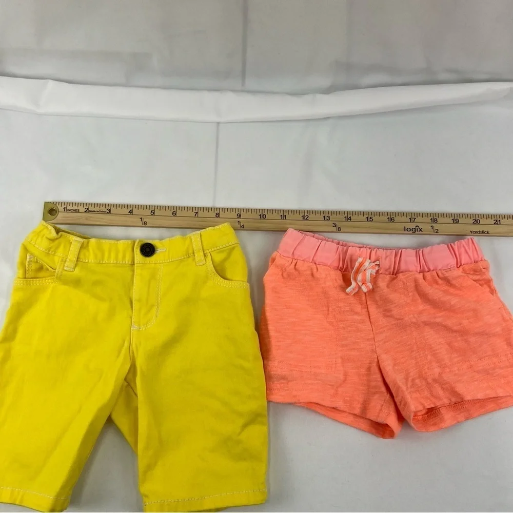 Carter - Girl's Shorts - 2 Pack - 3T - Yellow and Orange
